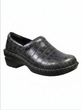 B.ø.C | BORN CONCEPTS PEGGY GENUINE PATENT LEATHER CROC EMBOSSED SLIP-IN CLOGS